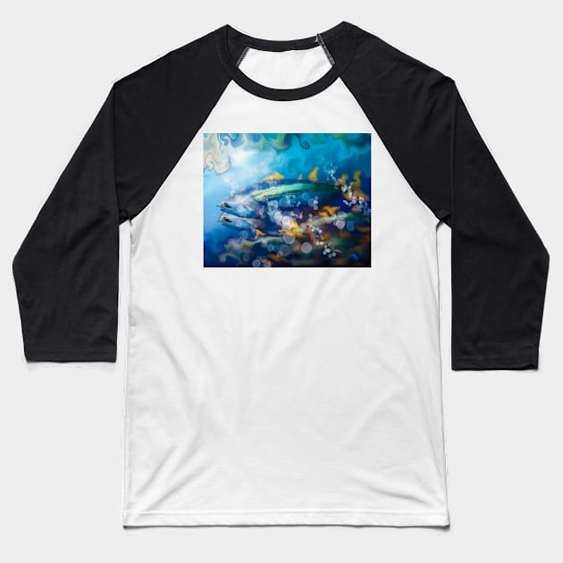 YELLOWFIN TUNE Baseball T-Shirt by MikaelJenei